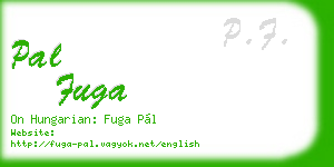 pal fuga business card